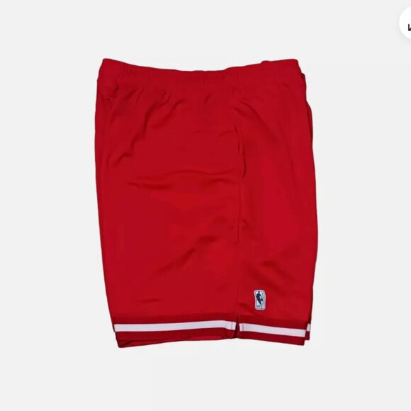 NBA CLASSIC BASKETBALL Shorts -At The Knee- Drawstring elastic waist Red Sz 2XL - Picture 5 of 13
